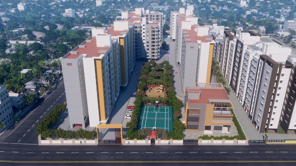 Elevation of AF Adroit Prosper, Navlur's best Apartments