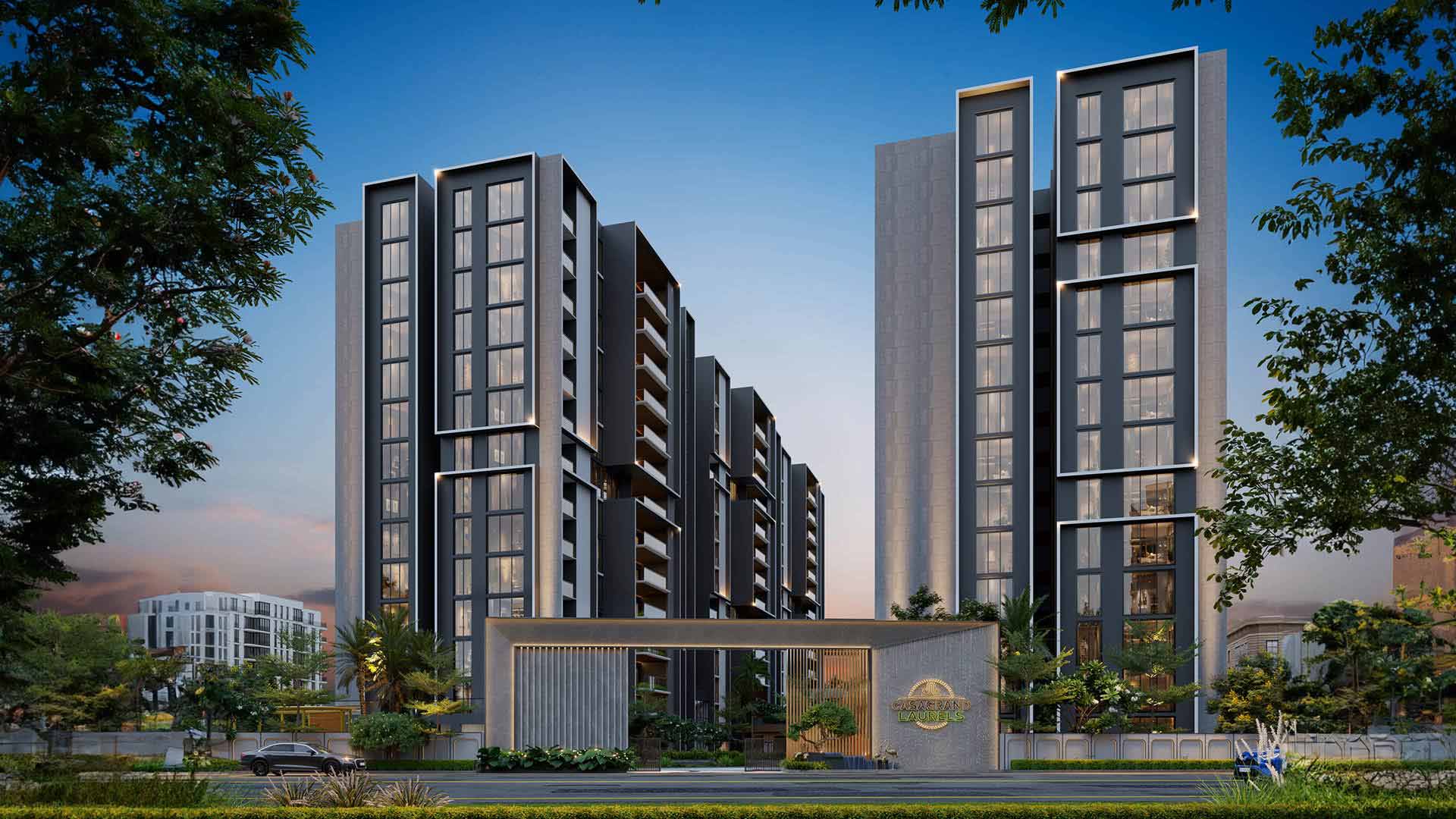 Elevation of AF Casagrand Laurels, Navlur's best Villas