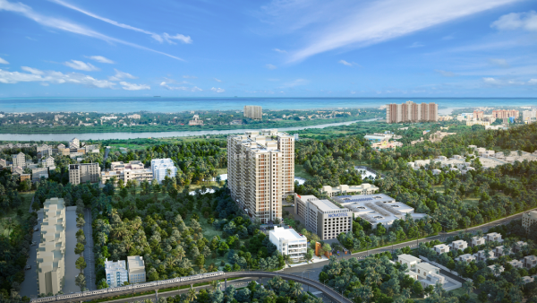 Best flats in Navalur Aerial view – AF Iheart Apartments