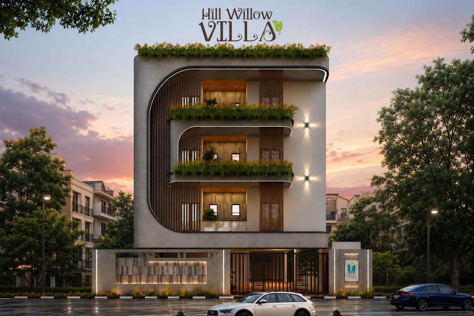Hill Willow Villa front elevation with premium 3 BHK flats for sale in Anna Nagar, Chennai